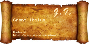 Grant Ibolya névjegykártya